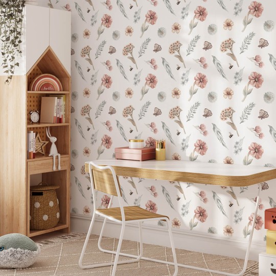 Pastelowelove Kwiaty Polne - tapeta dziecięca w kwiaty