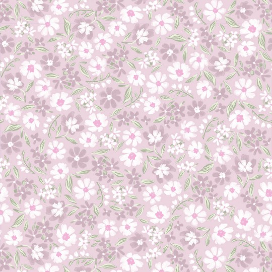 Pastelowelove Stokrotki Różowa - tapeta dziecięca w kwiaty