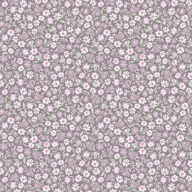 Pastelowelove Mini Stokrotki Śliwkowa - tapeta dziecięca w kwiaty