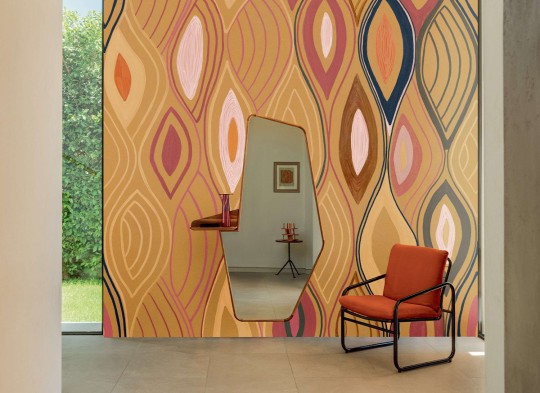 Elitis VP 1002 01 Cordes sensibles X VDS Arabesque - mural w abstrakcyjny wzór