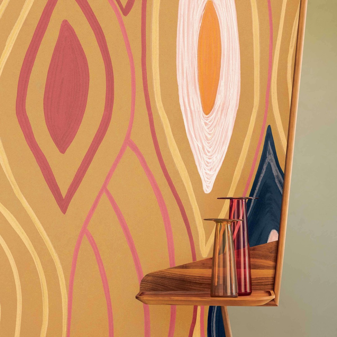 Elitis VP 1002 01 Cordes sensibles X VDS Arabesque - mural w abstrakcyjny wzór