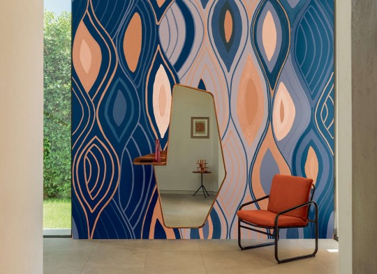 Elitis VP 1002 03 Cordes sensibles X VDS Arabesque - mural w abstrakcyjny wzór