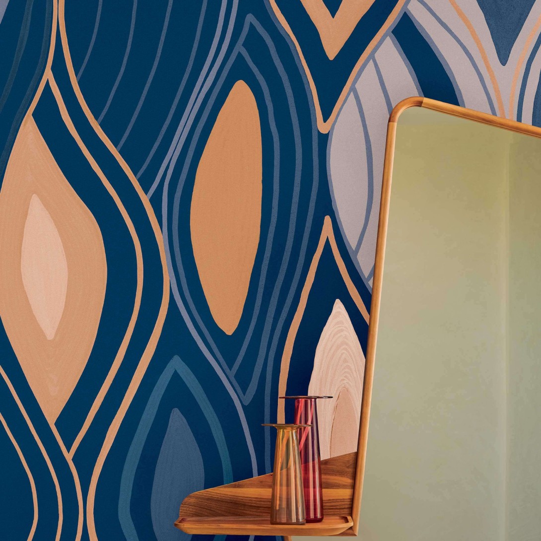 Elitis VP 1002 03 Cordes sensibles X VDS Arabesque - mural w abstrakcyjny wzór