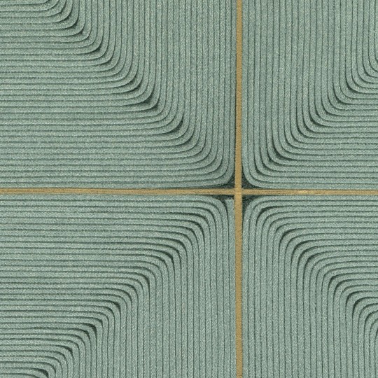 Elitis VP 997 60 Cordes Sensibles Carrés jalonnés - tłoczona tapeta w geometryczny wzór o strukturze szurka