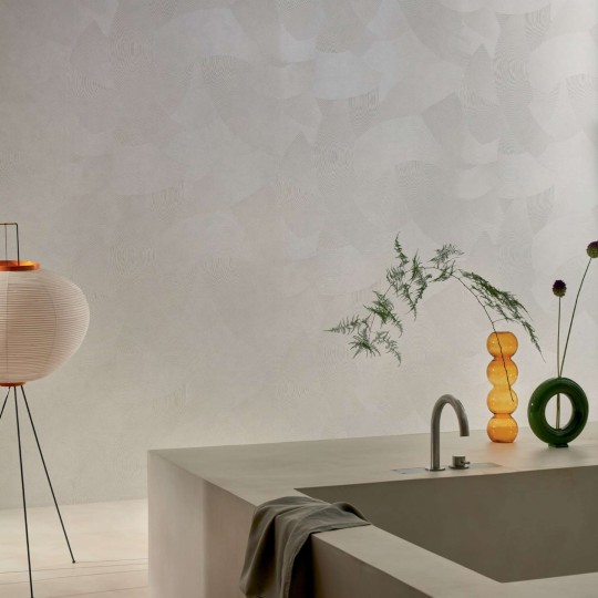 Elitis VP 976 02 Matières à réflexions Circolo - tapeta strukturalna w fale inspirowane tynkiem