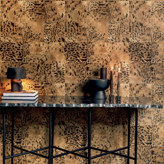 Elitis VP 653 07 Sauvages Panthère - tapeta strukturalna w panterkę
