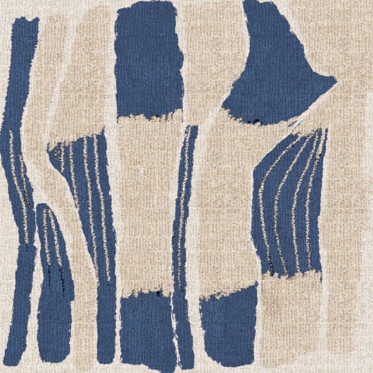 Elitis VP 918 01 Natural mood La casa azu - mural w abstrakcyjny wzór z efektem plecionej wikliny