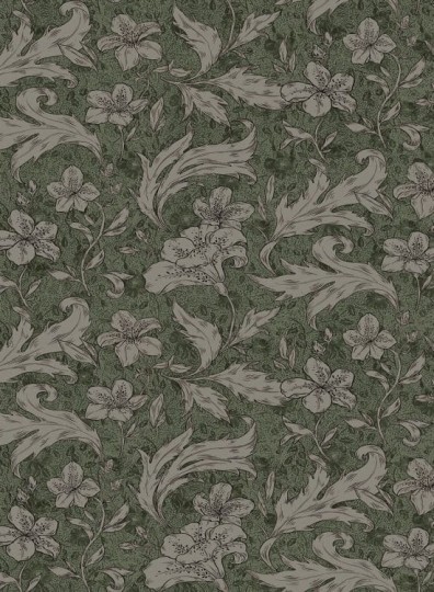 Sandberg 650-68 Special Edition Mattias Forest Green - mural botaniczny
