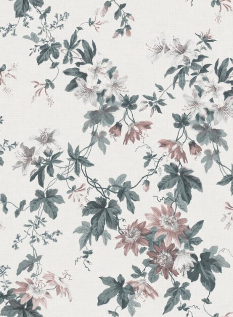 Sandberg 651-11 Special Edition Sandra Powder White - mural w kwiaty i lilie