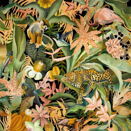 Elitis VP 992 01 Matières végétales Costalegre - mural w egzotyczne zwierzęta i rośliny