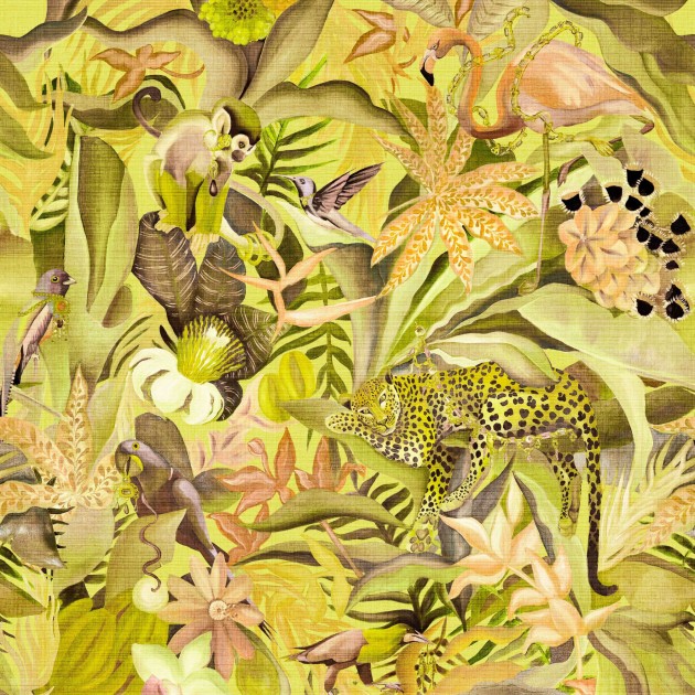 Elitis VP 992 03 Matières végétales Costalegre - mural w egzotyczne zwierzęta i rośliny