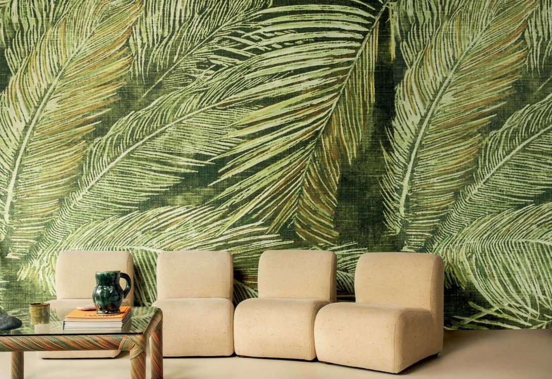 Elitis VP 991 01 Matières végétales Manihi - mural w duże liście palmowe
