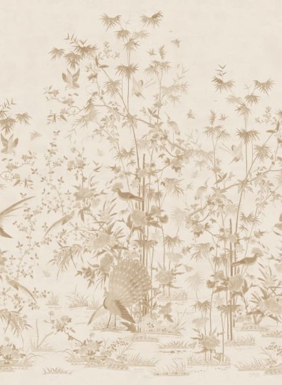 Sandberg S10544 Chinoiserie Garden Beige - mural orientalny ogród