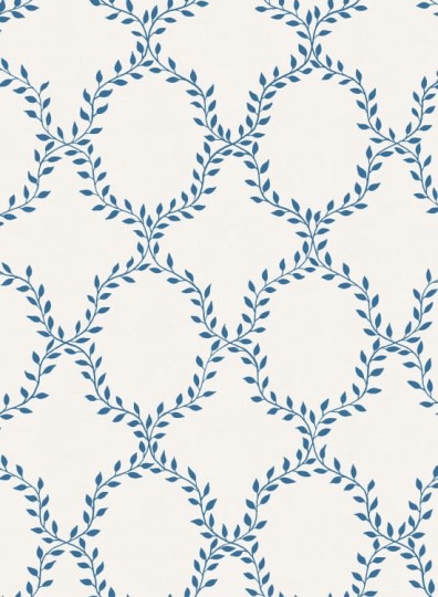 Sandberg S10390 Tidlosa Wilma Blue - tapeta w laurowe wianuszki