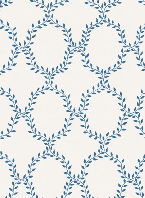 Sandberg S10390 Tidlosa Wilma Blue - tapeta w laurowe wianuszki
