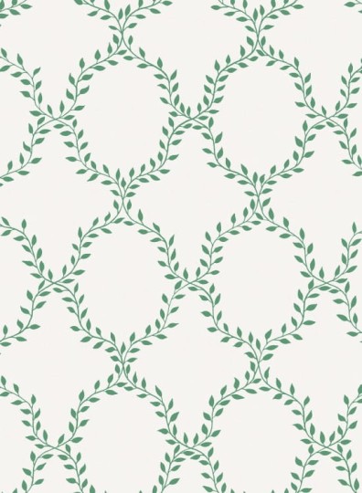 Sandberg S10389 Tidlosa Wilma Green - tapeta w laurowe wianuszki