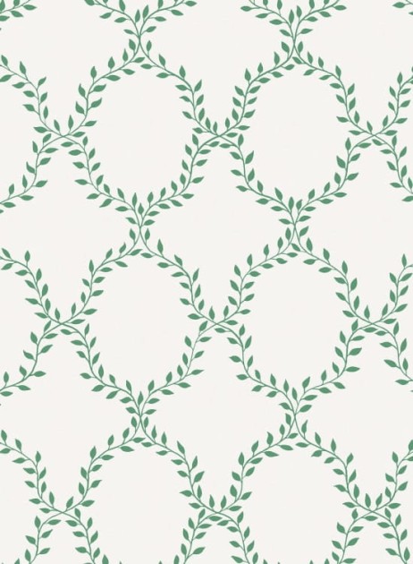 Sandberg S10389 Tidlosa Wilma Green - tapeta w laurowe wianuszki