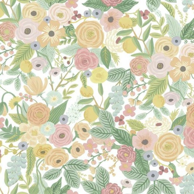 York PSW1199RL Rifle Paper Co. Second Edition Peel + Stick Garden Party Pastel Multi - tapeta w kwiaty