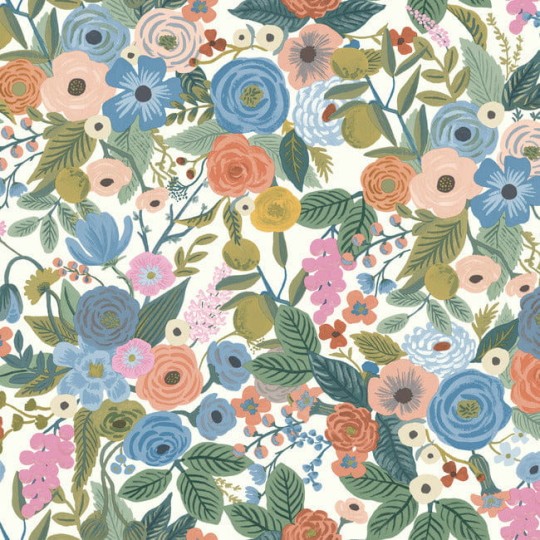 York PSW1485RL Rifle Paper Co. Second Edition Peel + Stick Garden Party Cobalt Multi - tapeta w kwiaty
