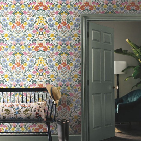 York PSW1475RL Rifle Paper Co. Second Edition Peel + Stick Bramble Garden White - tapeta w kwiaty