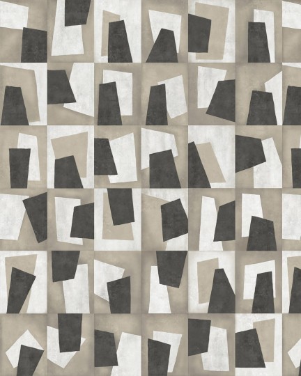 Giardini MAJ001 Majolie - tapeta w geometryczny wzór na tle imitującym beton