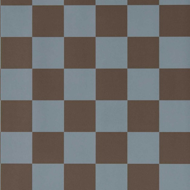Harlequin 113168 Henry Holland Blenets Check Atlantic Chocolate - tapeta szachownica