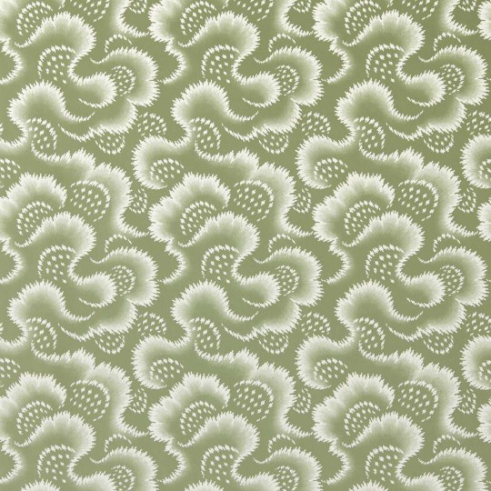 Harlequin 113150 Henry Holland Ludaix Wide Width Matcha - tapeta z rozmazanym obrazem kwiatów