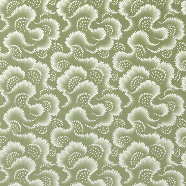 Harlequin 113150 Henry Holland Ludaix Wide Width Matcha - tapeta z rozmazanym obrazem kwiatów