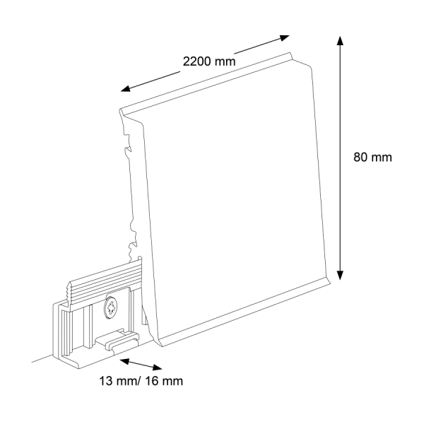 Listwa podłogowa Creativa 6cm PVC Masterline Marsylia