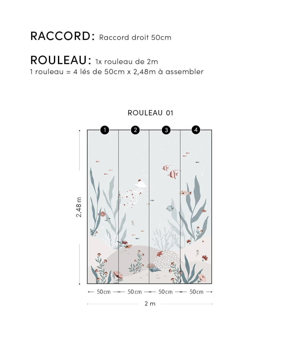 Lilipinso H0773 Ocen Field - mural dziecięcy w podwodny krajobraz