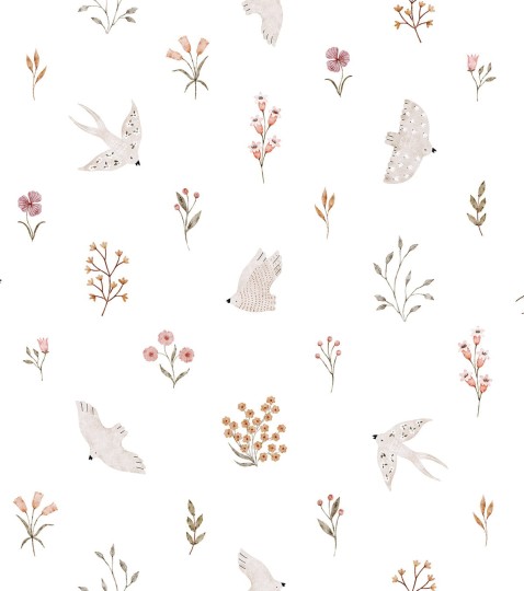 Lilipinso H0796 Coccinella - tapeta dziecięca w rośliny i ptaki