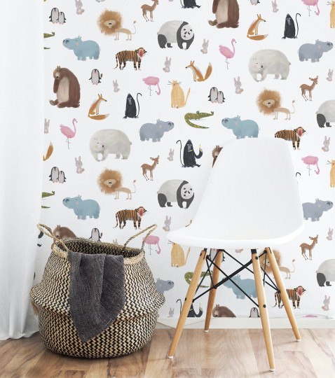 Lilipinso H0798 Animalia - tapeta dziecięca w zwierzęta