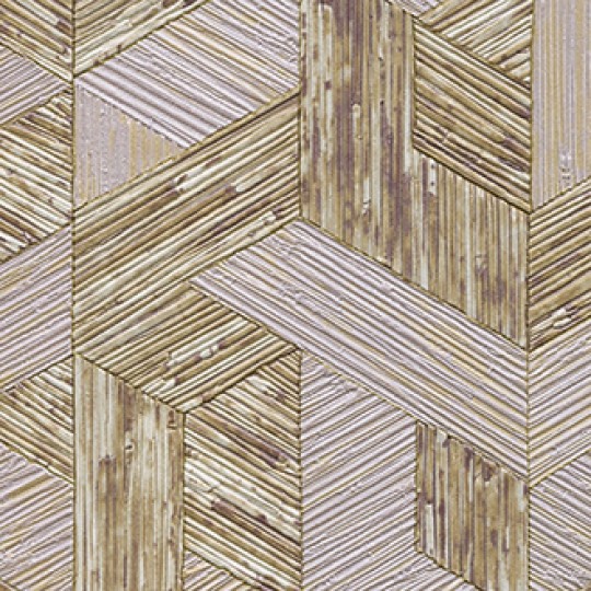 Elitis VP 717 04 Formentera Juego de paja - tapeta w geometryczny wzór o strukturze słomy