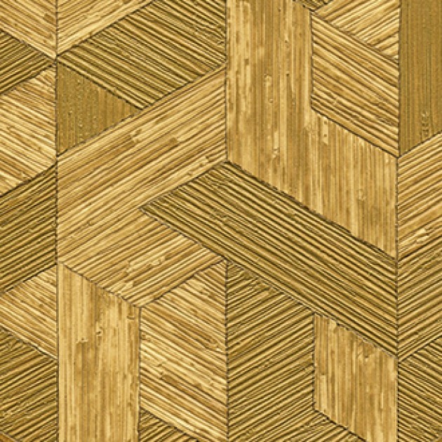 Elitis VP 717 07 Formentera Juego de paja - tapeta w geometryczny wzór o strukturze słomy