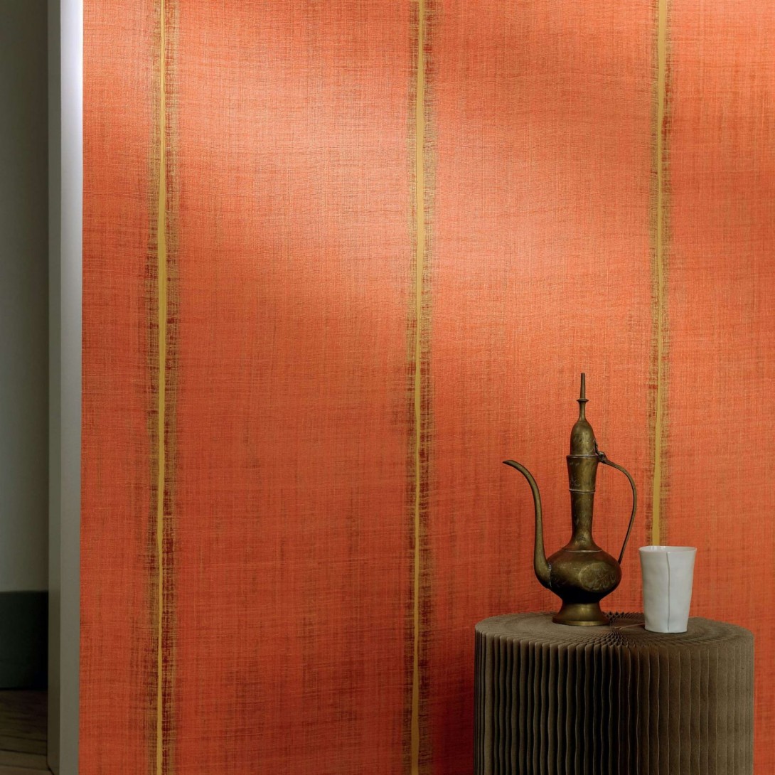 Elitis VP 895 41 Nomades Sari - tapeta w paski imitujące len i jedwab