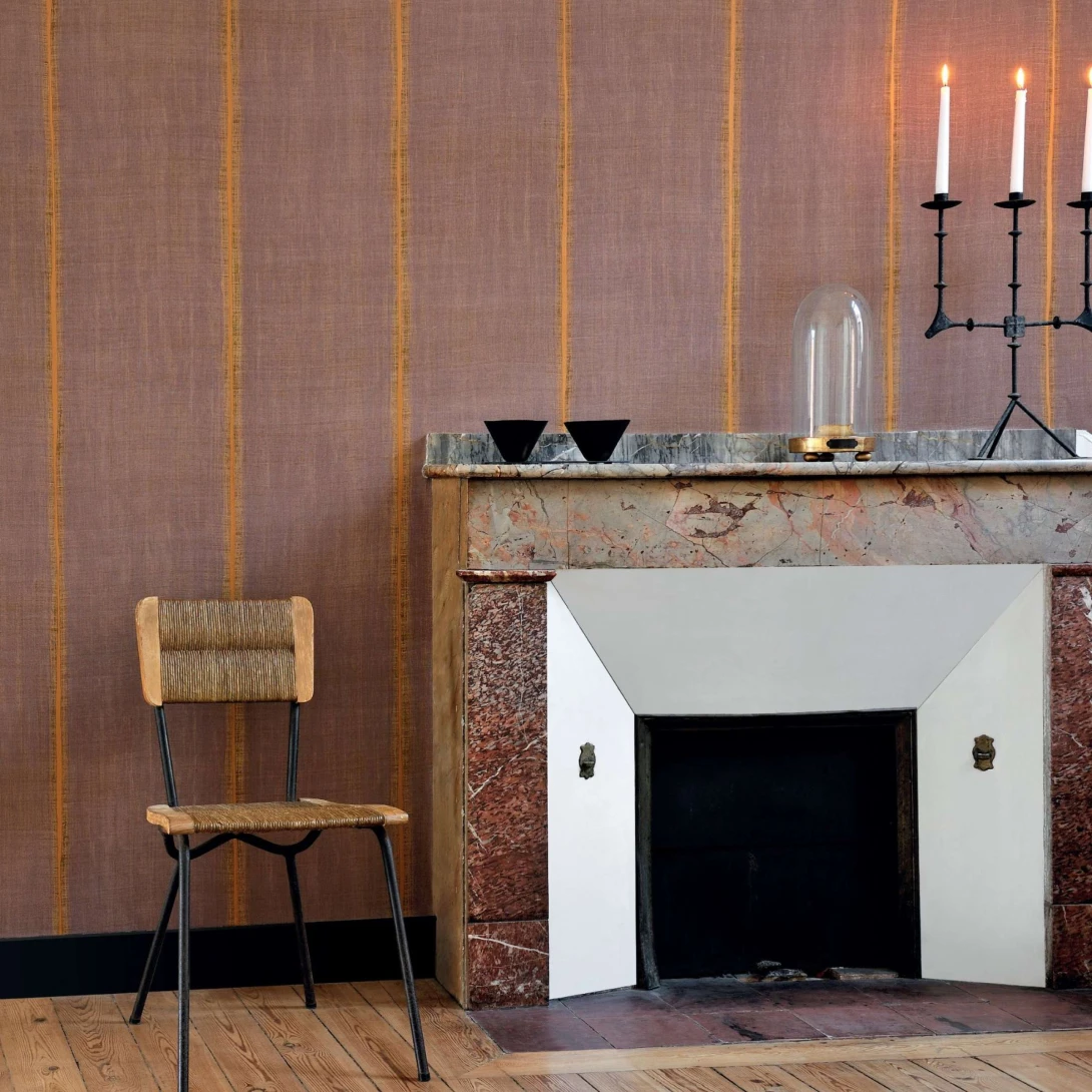 Elitis VP 895 52 Nomades Sari - tapeta w paski imitujące len i jedwab