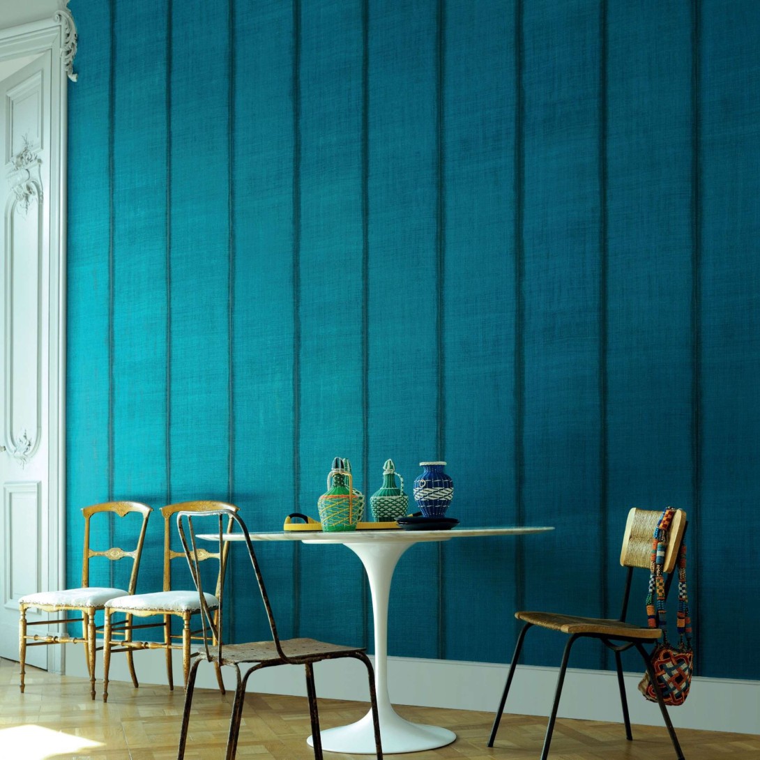 Elitis VP 895 82 Nomades Sari - tapeta w paski imitujące len i jedwab