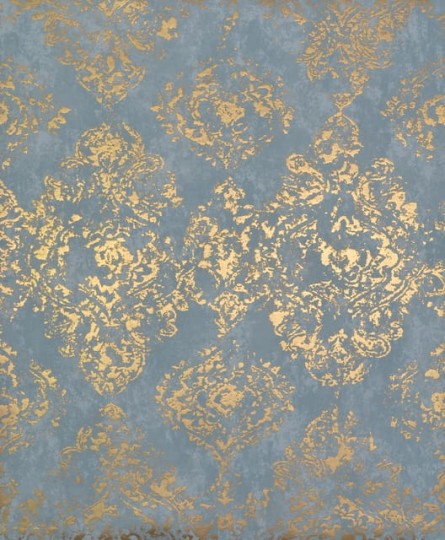 York NW3565 Antonina Vella Modern Metals Stargazer Blue/Gold - tapeta w metaliczne ornamenty