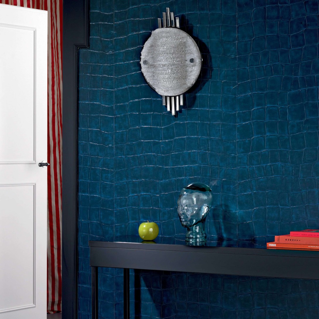 Elitis VP 423 12 Anguille Big Croco Legend Big Croco - tapeta imitująca skórę krokodyla