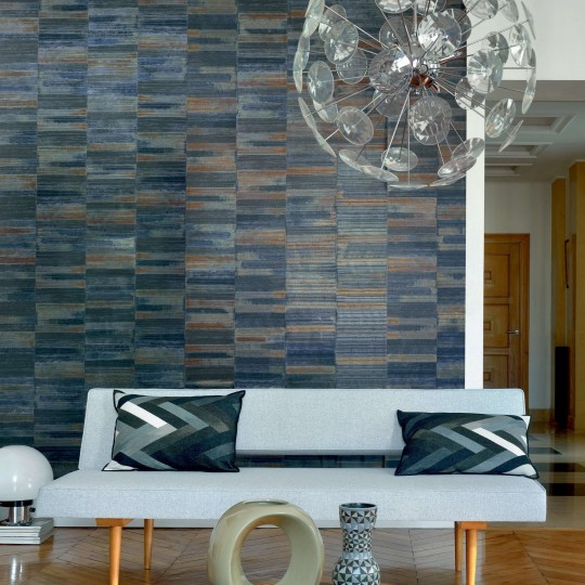 Elitis VP 425 08 Anguille Big Croco Legend Legend - tapeta imitująca skórę węgorza w geometrycznym stylu