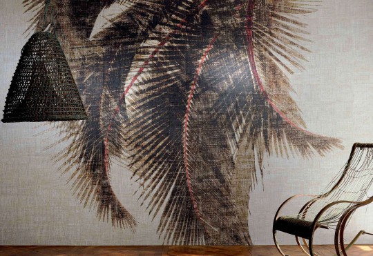 Elitis VP 603 01 Raffia & Madagasca Allégorie - mural w roślinny pejzaż