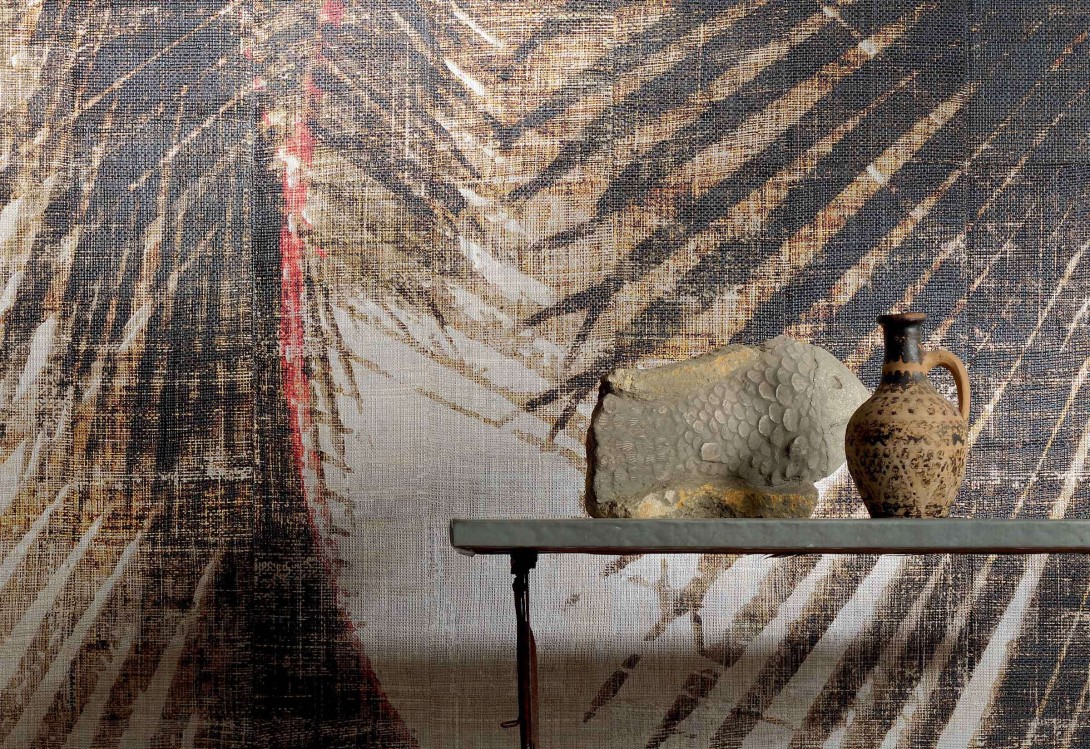 Elitis VP 603 01 Raffia & Madagasca Allégorie - mural w roślinny pejzaż