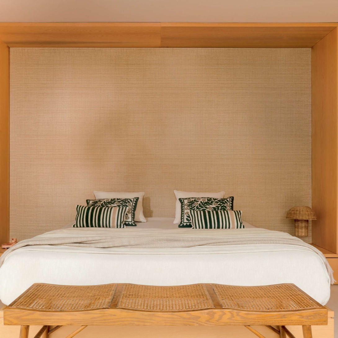 Elitis VP 730 03 Textures Végétales Abaca - tapeta imitująca plecionkę z włókna abaki