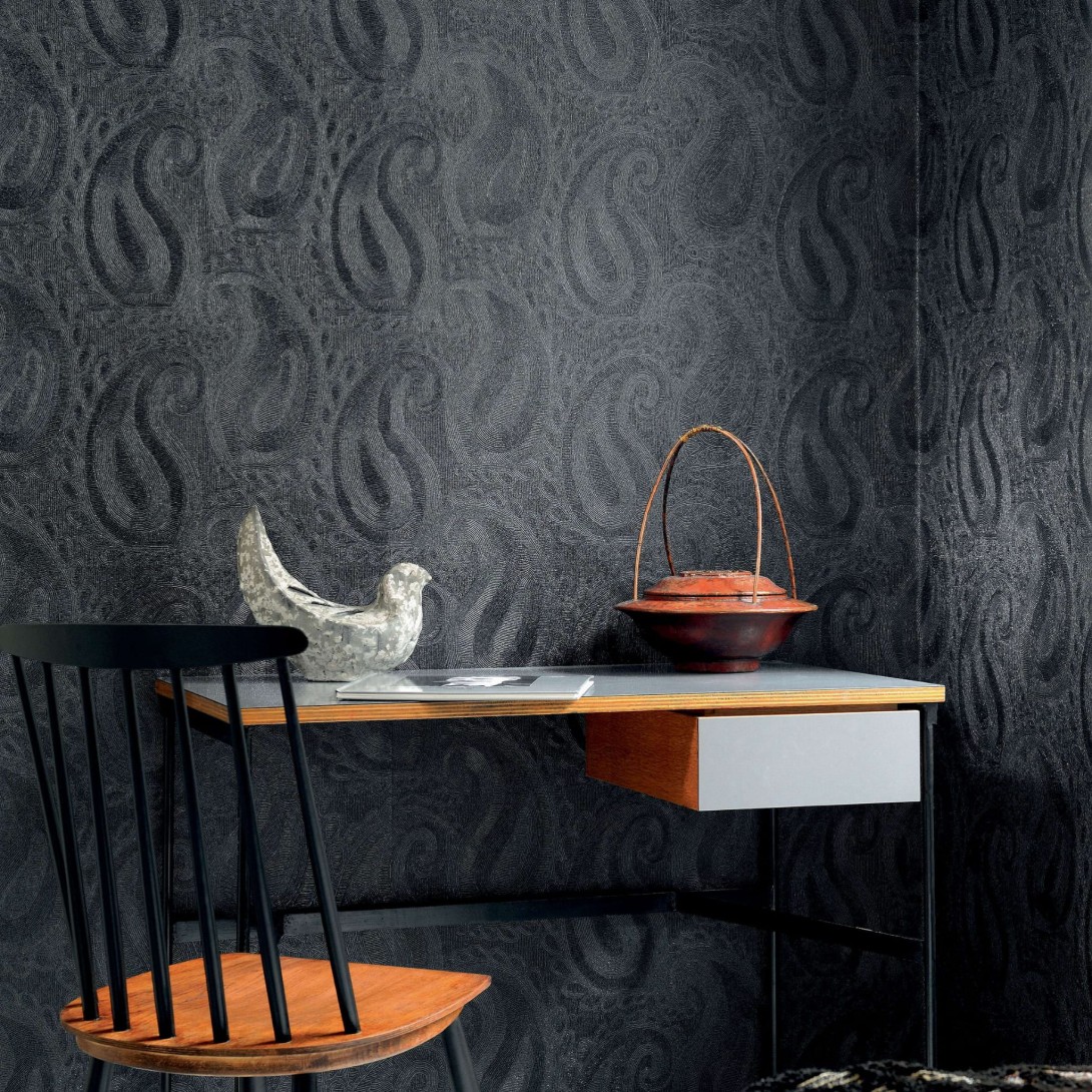 Elitis VP 911 11 Perles Tourmaline - tapeta w ornamenty z motywem koralików