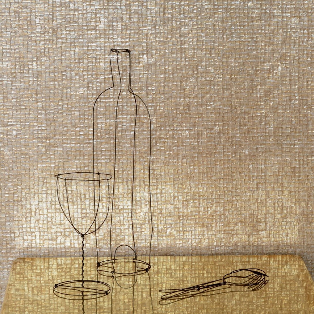 Elitis VP 640 07 Glass Nacres - tapeta imitująca perłową mozaikę