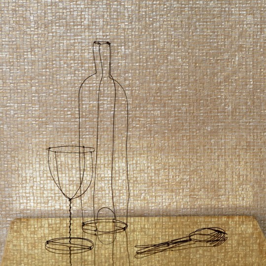 Elitis VP 640 07 Glass Nacres - tapeta imitująca perłową mozaikę