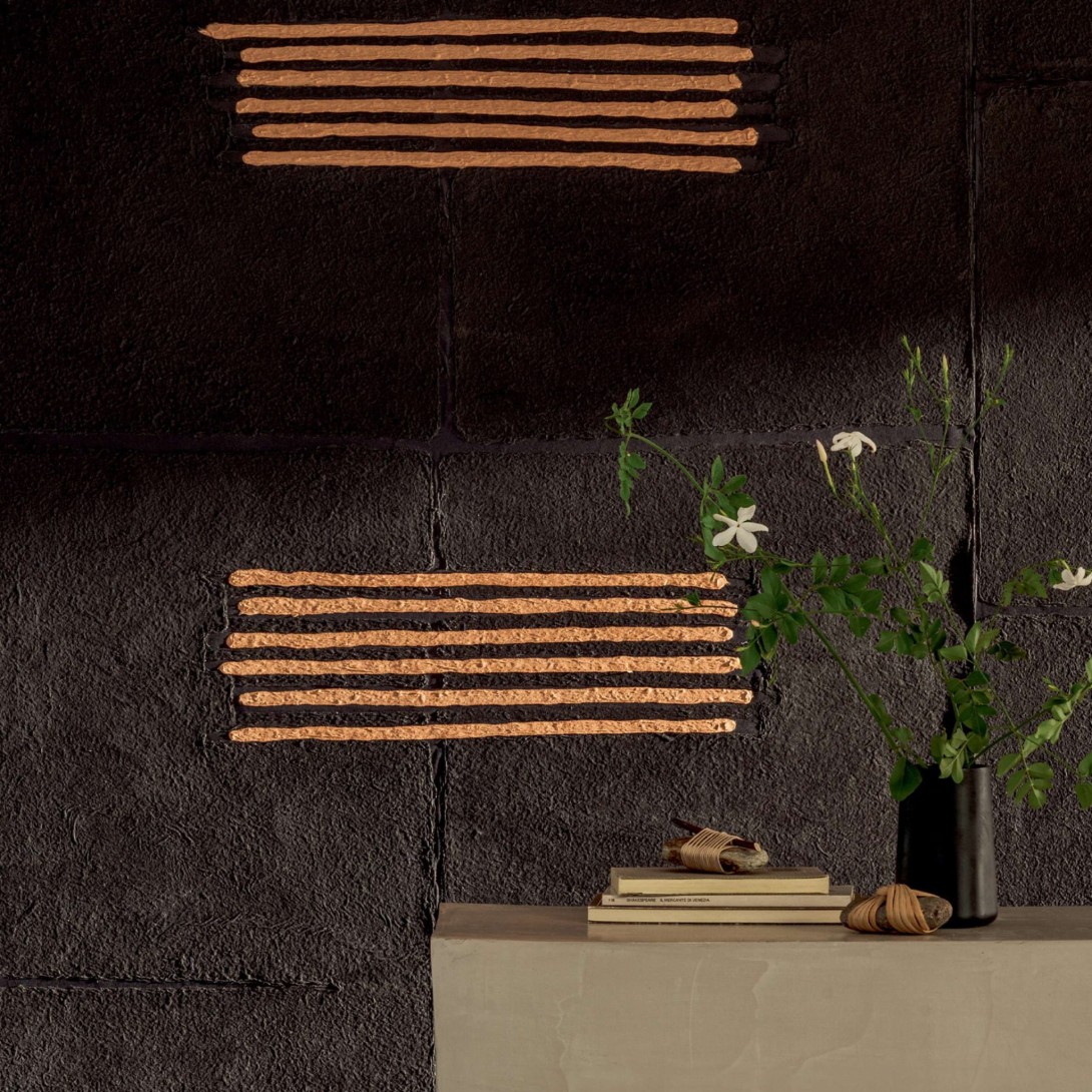 Elitis RM 1058 80 Hanji Noto - tapeta z ręcznie robionego papieru w geometryczny wzór