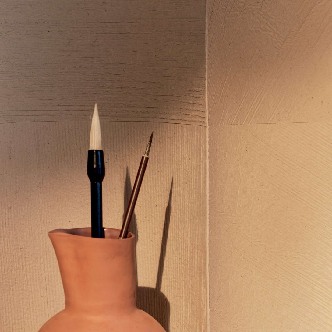 Elitis RM 1060 92 Hanji Koshi - tapeta z ręcznie robionego papieru we wzór szachownicy