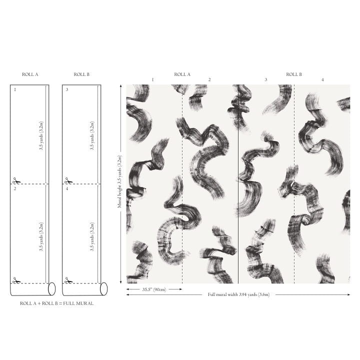 Black Edition W955/02 Tsauri Avocet - mural artystyczny w pociągnięcia pędzla