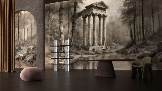 Yo2 LUG1.01.2 Lumber Groves - mural w krajobraz parku z architektonicznymi elementami